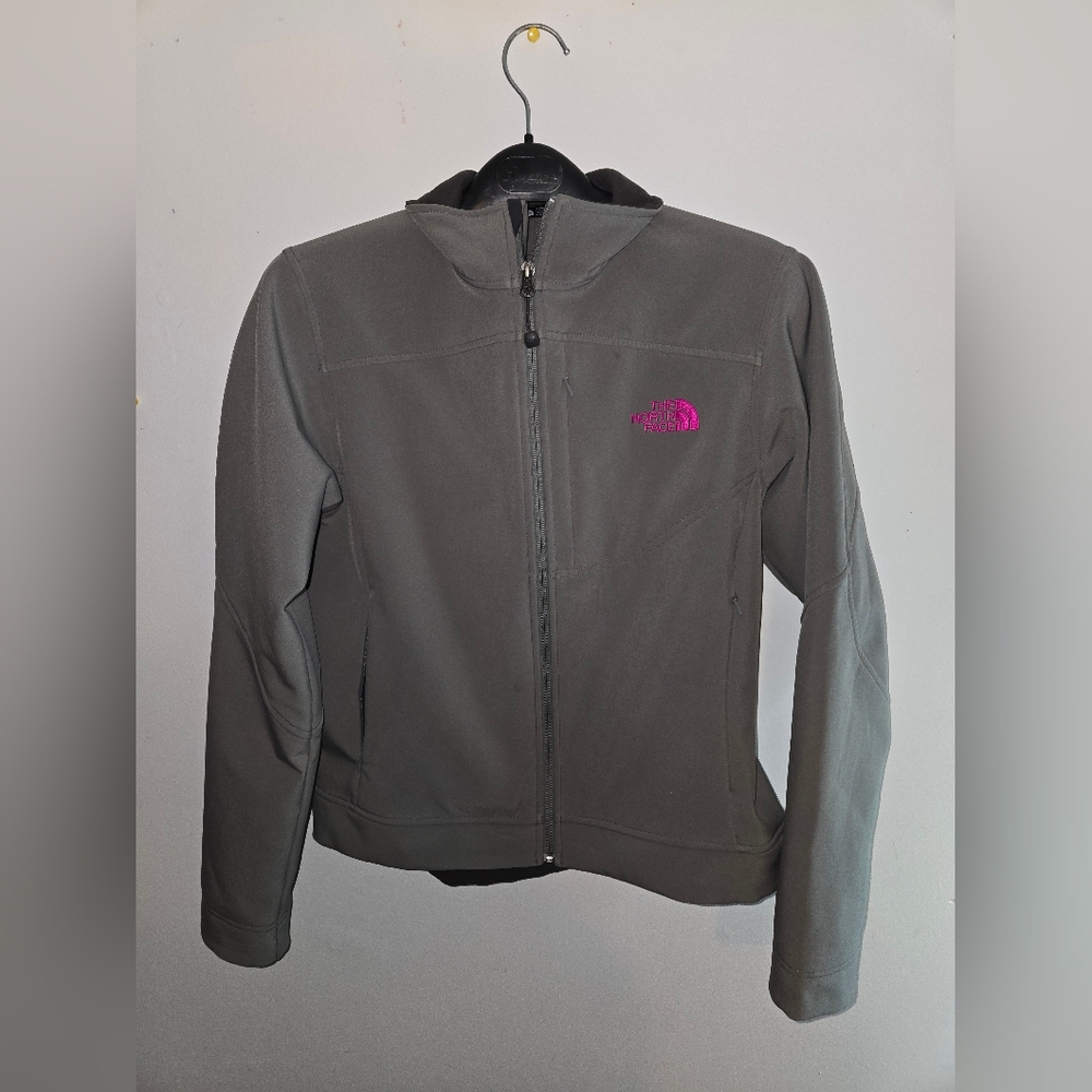 The North Face Gray and Pink Ski Jacket